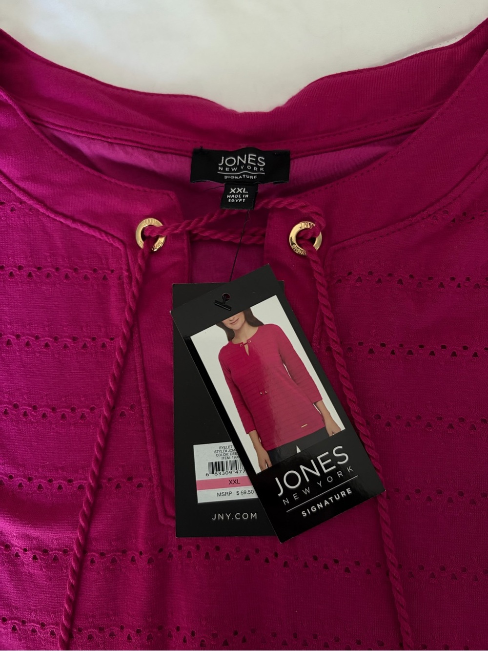 Set of 2 Jones New York Lace-Detail Tunic Top NWT size XXL - Picture 4 of 6